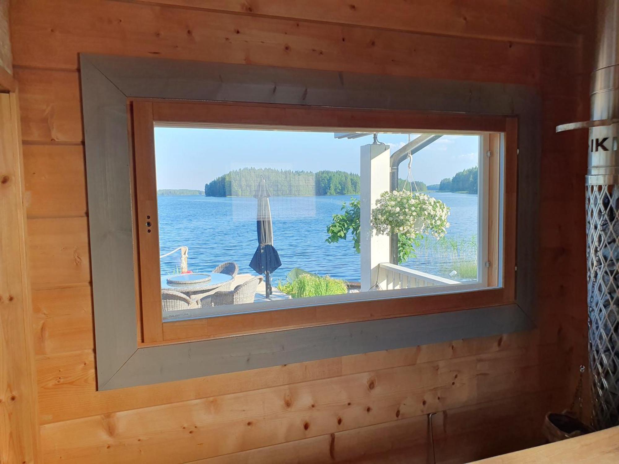 Stunning Log Cabin 45M2 On The Shore Of Kallavesi. Куопио Екстериор снимка